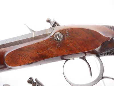 Lot 6 - Fine pair of 30 bore flintlock duelling...