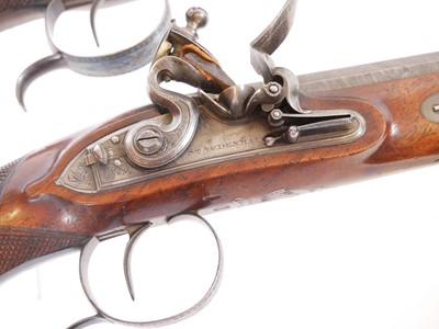 Lot 6 - Fine pair of 30 bore flintlock duelling...