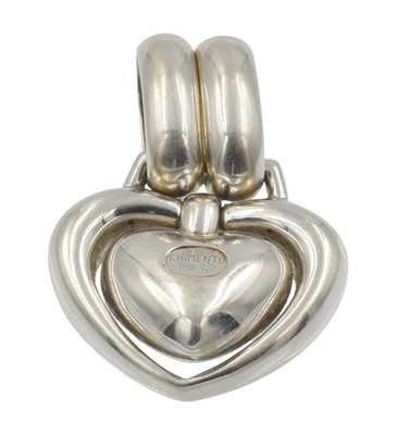 Lot An 18ct white gold hefty heart pendant by Chimento