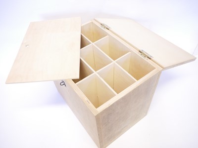 Lot 722 - Black Powder storage box, with nine divisions.