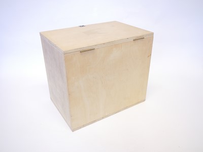 Lot 722 - Black Powder storage box, with nine divisions.