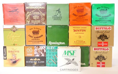 Lot 770 - Sixteen full boxes of 12 bore paper cased...