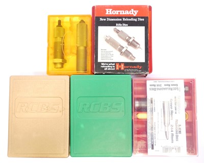 Lot 861 - Four die sets, to include an RCBS 6.5x47 Lapua,...