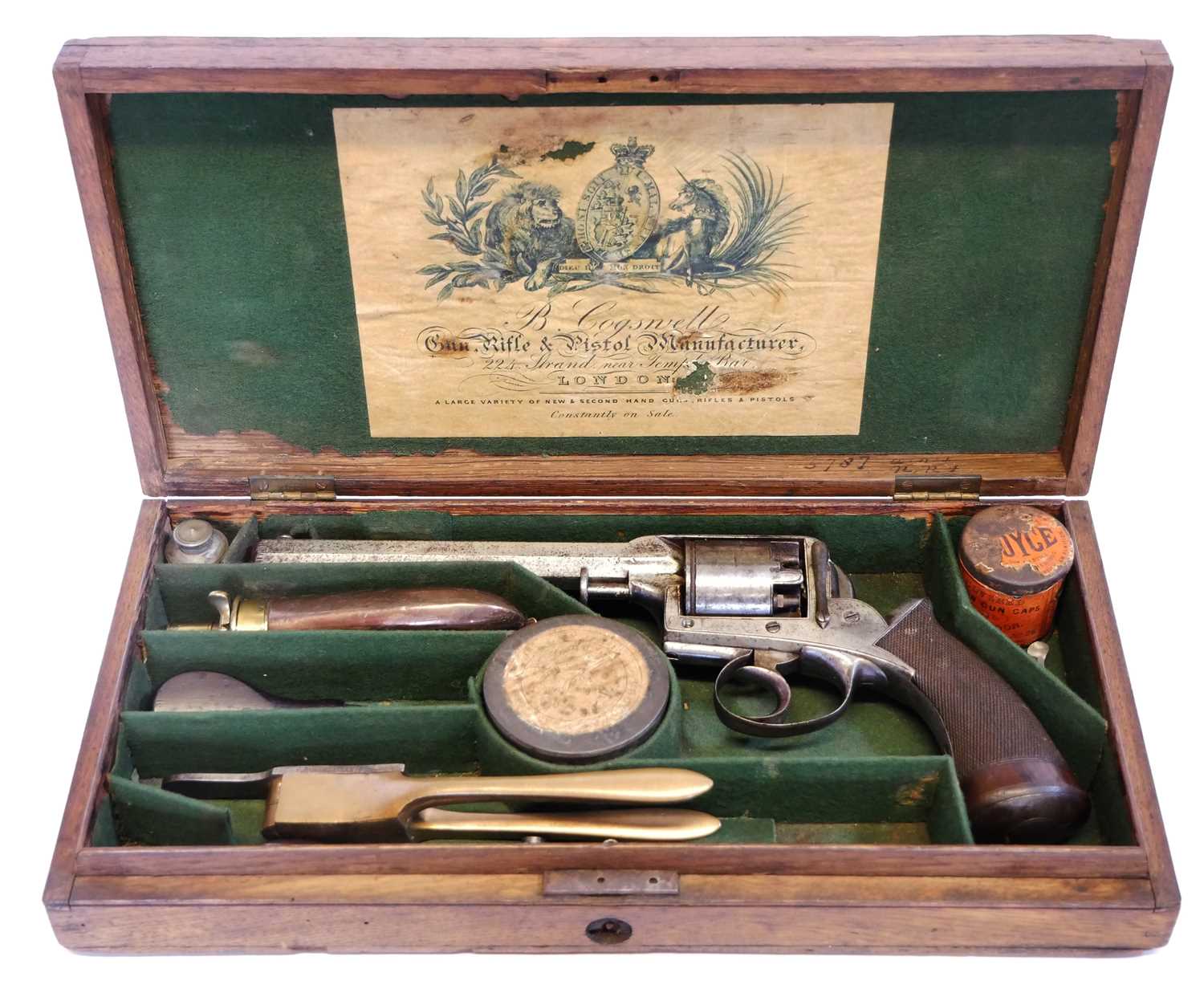 Lot 27 - Cased Cogswell retailed Adams patent Model...
