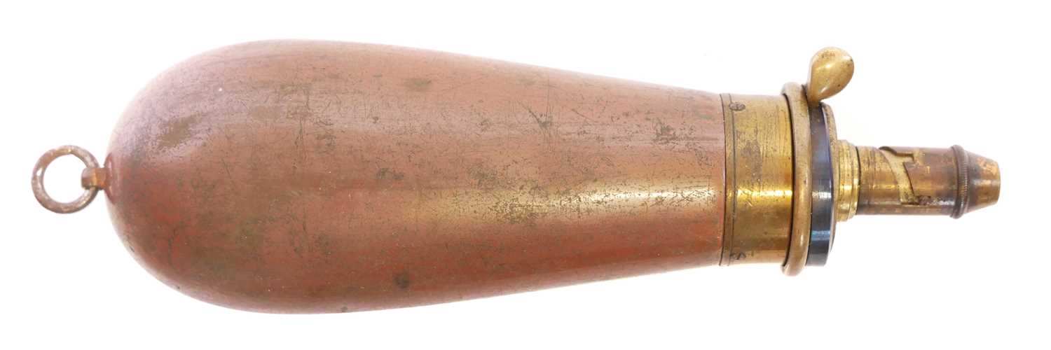 Lot 692 - Dixon and Sons powder flask, for an 80 bore or...