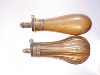 Lot 696 - Two 120 bore revolver powder flasks, one...