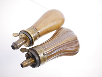 Lot 696 - Two 120 bore revolver powder flasks, one...