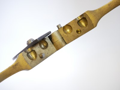Lot 700 - 90 bore ball and bullet mould, brass and steel...