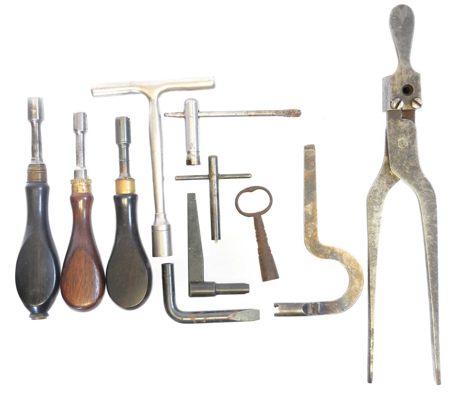 Lot 703 - Ten vintage and modern nipple keys, including...