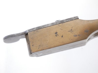 Lot 705 - 54 bore double cavity bullet mould, brass and...