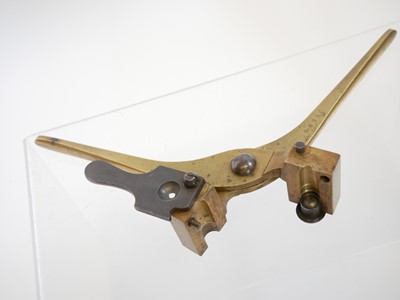 Lot 706 - Rodda and Co .450 bore bullet mould, brass and...