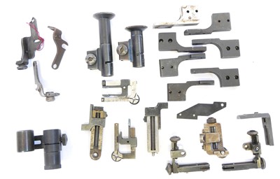 Lot 819 - Collection of rifle sight parts and spares,...