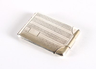 Lot 35 - A George V Chester Silver Matchbook Case of Art Deco Design