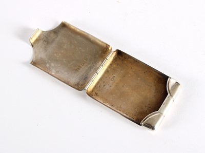 Lot 35 - A George V Chester Silver Matchbook Case of Art Deco Design