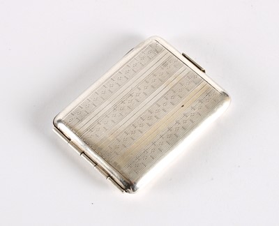 Lot 35 - A George V Chester Silver Matchbook Case of Art Deco Design
