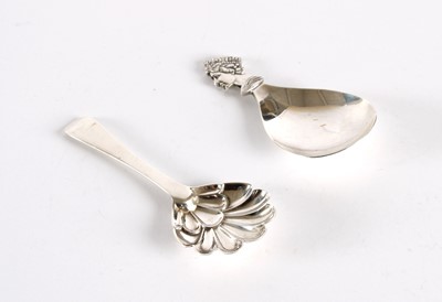 Lot 24 - Two Silver Caddy Spoons by Thomas Bradbury & Sons and Albert Edward Jones