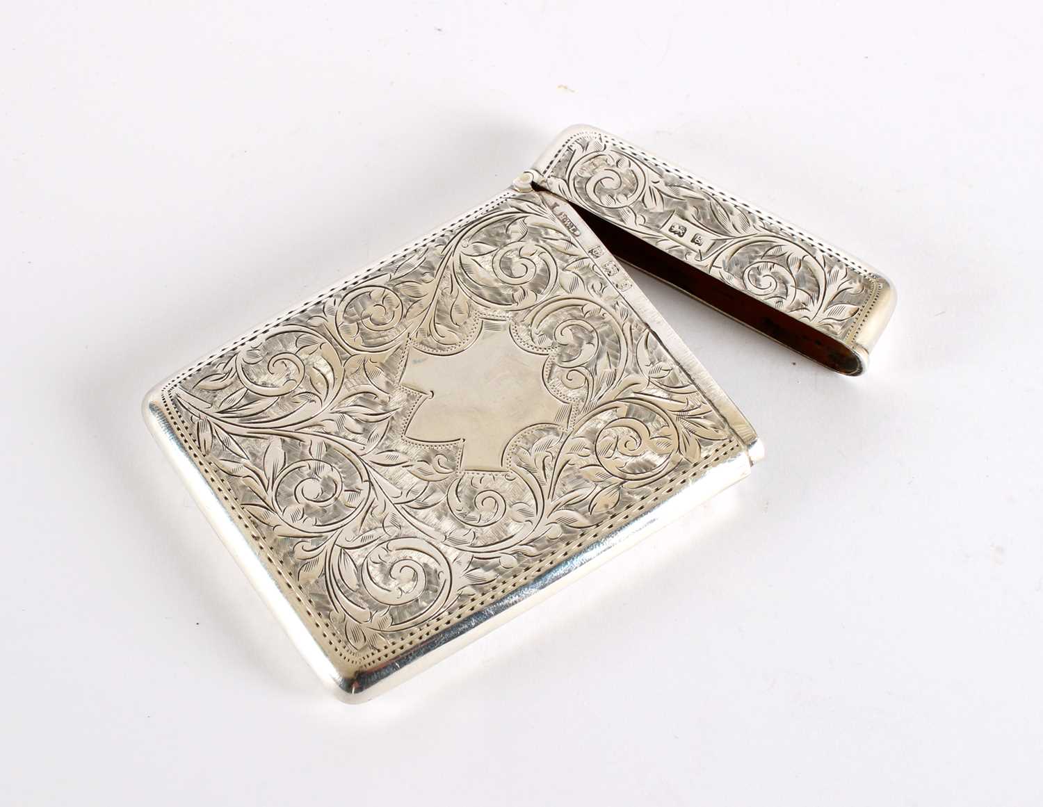 Lot 39 - An Edwardian Silver Card Case