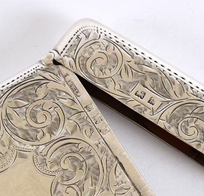 Lot 39 - An Edwardian Silver Card Case