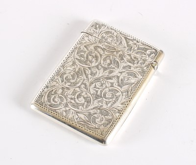 Lot 39 - An Edwardian Silver Card Case