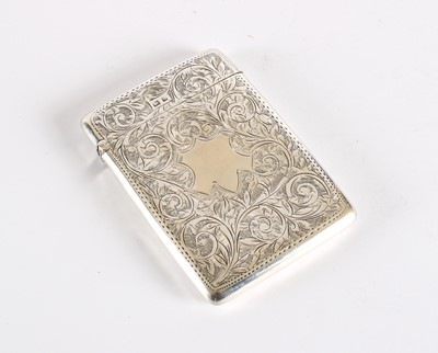 Lot 39 - An Edwardian Silver Card Case