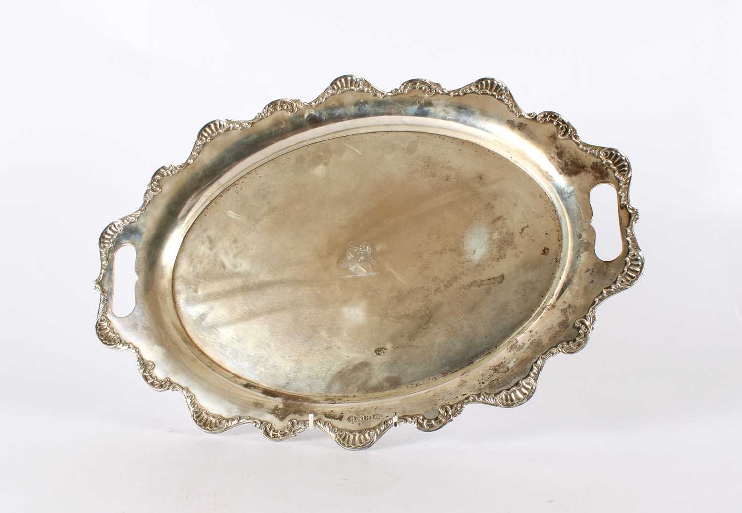 Lot 28 - A Large and Impressive George V Silver Serving Tray in the Georgian Taste