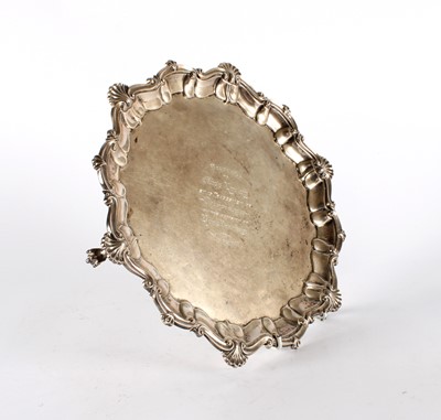 Lot 29 - A Victorian Silver Salver in the Georgian Rococo Taste