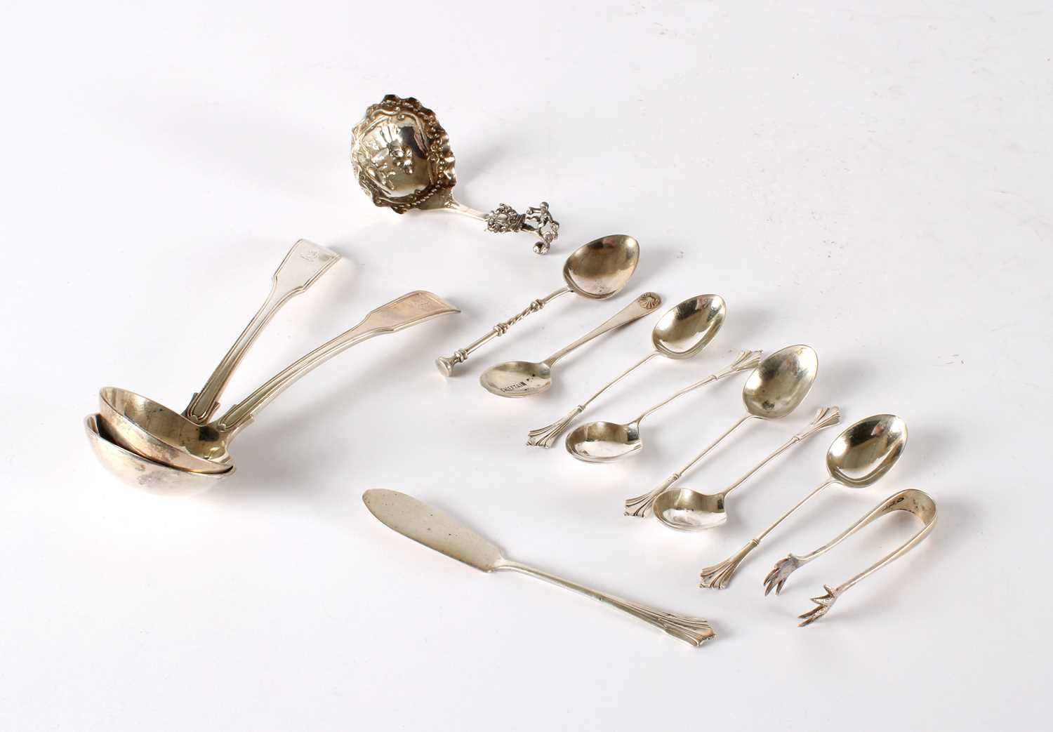 Lot 41 - A Group of Victorian and Later Silver Flatware