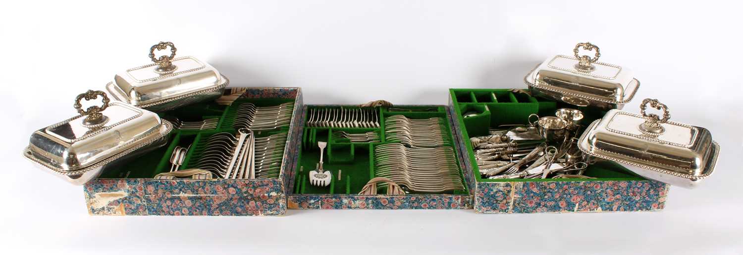 Lot 26 - An Extensive Matched George IV and Later Service of Silver Cutlery with Additional Silver Plated Flatware