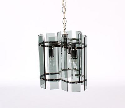 Lot Vintage Italian Hexagonal Design Chandelier or Pendant Light