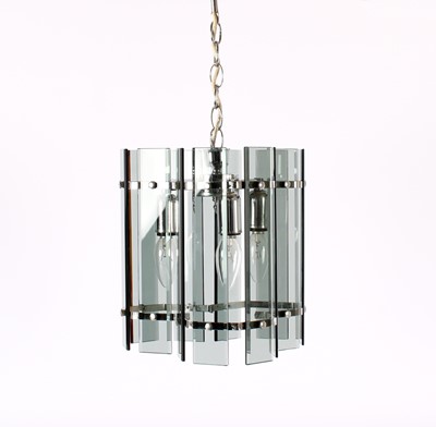 Lot Vintage Italian Hexagonal Design Chandelier or Pendant Light