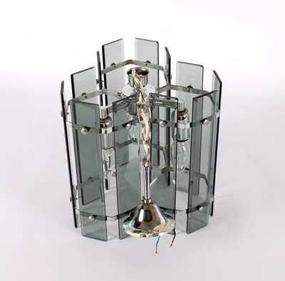 Lot Vintage Italian Hexagonal Design Chandelier or Pendant Light