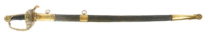 Lot 210 - Reproduction French 1837 Naval Officers Sword...
