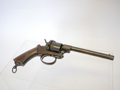 Lot 26 - Belgian 9mm pinfire revolver, with 6inch...