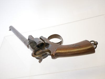 Lot 26 - Belgian 9mm pinfire revolver, with 6inch...