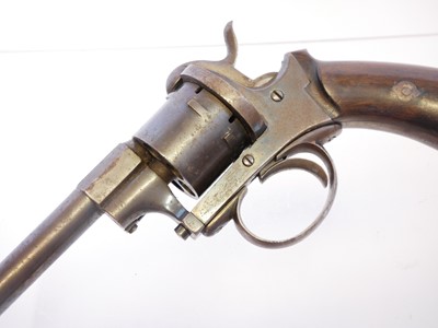Lot 26 - Belgian 9mm pinfire revolver, with 6inch...