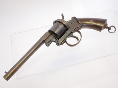 Lot 26 - Belgian 9mm pinfire revolver, with 6inch...