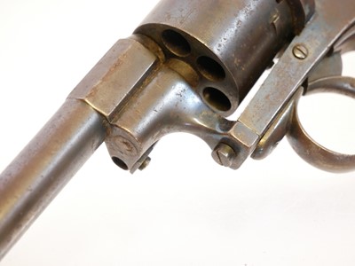 Lot 26 - Belgian 9mm pinfire revolver, with 6inch...