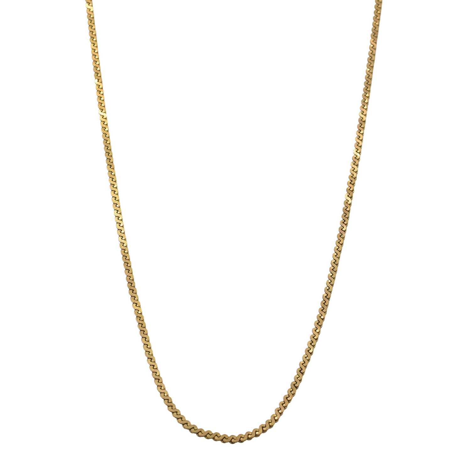 Lot A fine yellow metal chain
