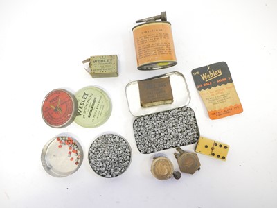 Lot 721 - Rare Webley oil can, three part full pellet...