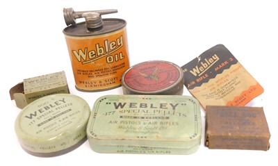 Lot 721 - Rare Webley oil can, three part full pellet...