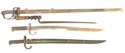 Lot 249 - 1822 pattern officer's sword and scabbard,...