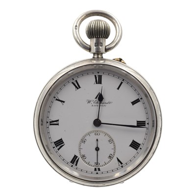 Lot A WW1, W. Ehrhardt, military silver pocket watch