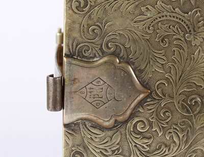 Lot 15 - A Rare Victorian Novelty Silver Plated Biscuit Tin Modelled as an Ornately Bound Book