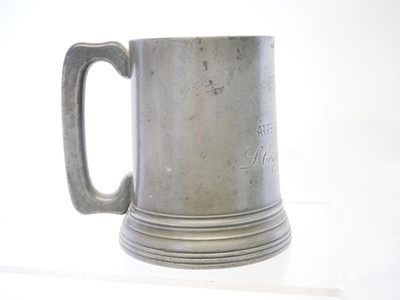 Lot 714 - Pewter rifle competition tankard, depicting a...