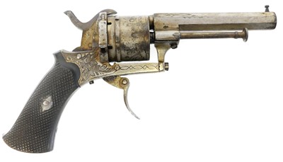 Lot 16 - Belgian 7mm pinfire revolver, 3.25 inch...