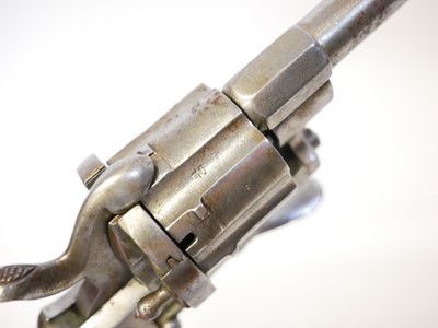 Lot 18 - Belgian 7mm pinfire revolver, 3inch barrel...