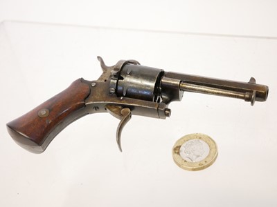 Lot 19 - Unusually small Belgian 5mm pinfire revolver,...
