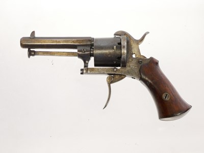 Lot 19 - Unusually small Belgian 5mm pinfire revolver,...