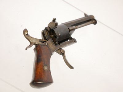 Lot 19 - Unusually small Belgian 5mm pinfire revolver,...