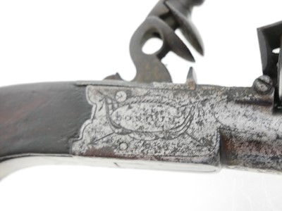 Lot 1 - Flintlock 50 bore boxlock pocket pistol by...
